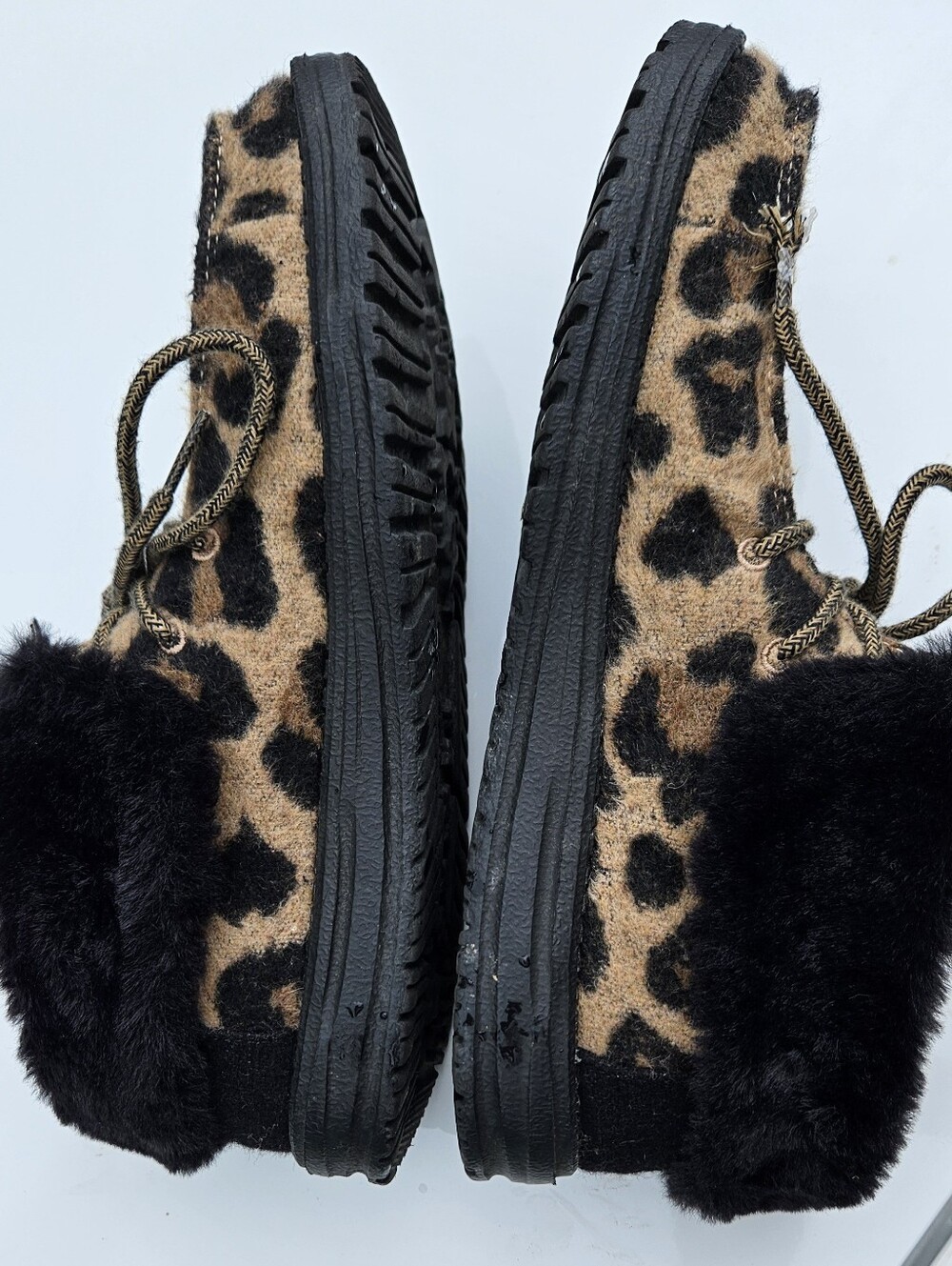 Britt Leo Leopard print hey dudes Shoes Slippers Lace Up (Rrf) - Picture 5 of 11